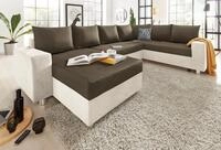 COLLECTION AB Wohnlandschaft Paris U-Form, B: 310 cm, Zierkissen & Federkern,