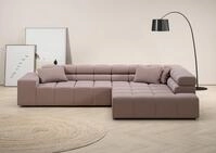 Home affaire Ecksofa Ancona, Ecksofa, incl. Kopfteilverstellung, Breite 319 cm,