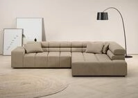 Home affaire Ecksofa Ancona, Ecksofa, incl. Kopfteilverstellung, Breite 319 cm,