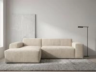 WERK2 Ecksofa Zeus-L 253 cm breit, bequemes Cord-Sofa in L-Form, urbanes Design,