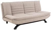 ACTONA GROUP Schlafsofa FAITH, B 196 cm x T 98 cm, Beige, Schwarz, Webstoffbezug,