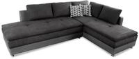 luma-home Ecksofa 15105, Dauerschl&auml;fer-Doppelbett B306/T223/H95 cm, Bettkasten,