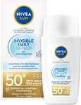 Nivea Sun Sonnenschutzfluid Invisible Daily UV-Fluid LSF 50+, mit Antioxidantien