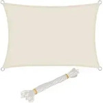 Woltu Sonnensegel, Sonnensegel Polyester Windschutz creme 500 cm x 0 cm x 700 cm