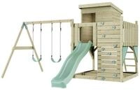 OutdoorToys Spielturm Bj&ouml;rn, aus Holz in Mintgr&uuml;n mit Kinderschaukel &...