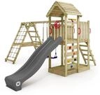 Wickey Spielturm RocketFlyer &ndash; Kletterger&uuml;st mit Kletteranbau, Rutsche &