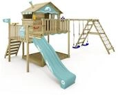 Wickey Spielturm Smart Ocean &ndash; Abenteuer-Stelzenhaus mit Rutsche & Kletteranbau,