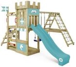 Wickey Spielturm DragonFlyer Stelzenhaus &ndash; Ritterburg mit Kletteranbau,