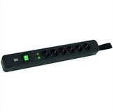 Bachmann PRIMO2 6xCEE7/3 1x&Uuml;SS 1xSchalter 2,0m CEE7/7 Steckdosenleiste (Kabell&auml;nge