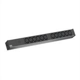Bachmann IT PDU ALU 19" 1HE 12 x C13 Buchse, Zuleitung C14 Stecker Steckdosenleiste