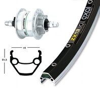 BikeParts Laufrad Laufrad, Vorderrad 28x1.75 Zoll DH-3D32 Disc 6-Loch silber