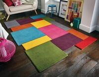 FLAIR RUGS Wollteppich Abstract Collage, 100% Wolle, rechteckig, H&ouml;he: 11 mm,...