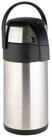 axentia Pump-Isolierkanne Airpot Pumpkanne Edelstahl Thermokanne Thermoskanne, 3 l,