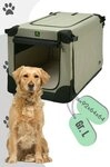 MAELSON Hunde-Transportbox Soft Kennel faltbare Hundebox / Tier Transportbox Beige