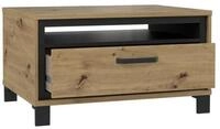 FORTE Couchtisch in Artisan Eiche / Schwarz Eiche - 80x44,8x60cm (BxHxT)