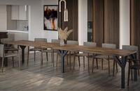 Endo-Moebel Esstisch Dunaj 350cm erweiterbar Esszimmertisch ausziehbar Metallgestell