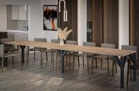 Endo-Moebel Kulissen-Esstisch XXL Dunaj 130-405cm ausziehbar erweiterbar extra gro&szlig;