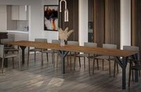 Endo-Moebel Kulissen-Esstisch XXL Dunaj 130-405cm ausziehbar erweiterbar extra gro&szlig;