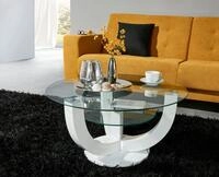 Stolkom Sp.z.o.o. Couchtisch Denver (Couchtisch, OTTOs Choice), rund mit Glas, Tisch