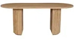 SIT Esstisch Samos 180 x 90 cm aus massivem Mangoholz im Ribbed-Look, Markante