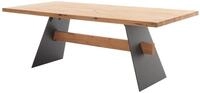 MCA furniture Esstisch AMSTERDAM, B 220 x T 100 cm, Balkeneiche massiv, Metallgestell