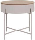 House Nordic Beistelltisch in Grau, Melamin, MDF, St&aring;l - 40x40x40cm (BxHxT)
