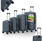 Juskys Trolleyset Rom, 4 Rollen, (4 tlg., 4-teilig), 4 Koffer, 360&deg; Rollen, robuste