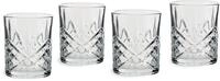ECHTWERK Whiskyglas Tumbler Set ca. 330ml, 4-tlg., Glas, mit Schliffoptik und