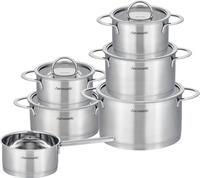 Hanseatic Topf-Set hanseatic, Edelstahl 18/10 (Set, 11-tlg., Fleischtopf 16/20/24 cm,