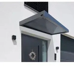 Starhome Rechteckvordach 3D-Line Design 160 und 200 Haust&uuml;rvordach anthrazit aus