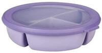 Mepal Lunchbox Runde Bento-Sch&uuml;ssel mit 3 F&auml;chern, luftdicht, f&uuml;r Meal-Prep,