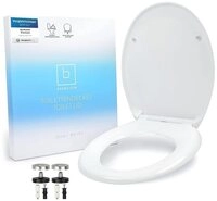 Benkstein WC-Sitz Premium Toilettendeckel antibakteriell oval wei&szlig; (9-St), Duroplast