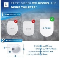 Benkstein WC-Sitz Premium Toilettendeckel antibakteriell D-Form (7-St), mit