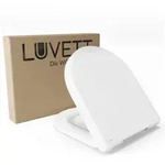 LUVETT WC-Sitz Premium, Softclose, Absenkautomatik, Sanit&auml;r, Oval D-Form Eckig