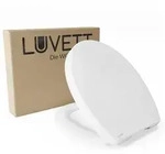LUVETT WC-Sitz Premium, Softclose, Absenkautomatik, Duroplast, Oval D-Form Eckig