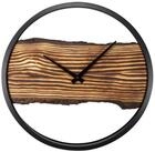 NEXTIME Wanduhr 3263BR (aus echtem Massivholz)