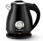 Aigostar Wasserkocher Retro Edelstahl Wasserkocher mit Temperaturanzeige, 1,7L, 2200