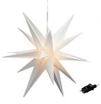 Spetebo Dekostern XXL 3D LED Weihnachtsstern warm wei&szlig; - 100 cm, 1 St., Advents