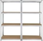 Juskys Schwerlastregal Easy, Set, 2er Set, 640 kg Traglast, 8 B&ouml;den, individueller