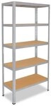 shelfplaza Schwerlastregal HOME, 180x120x30cm verzinkt, 5 B&ouml;den, Kellerregal,