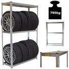 TRUTZHOLM Steckregal Reifenregal f&uuml;r 8 R&auml;der 180x120x40 cm 795 kg...
