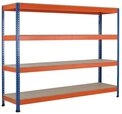 SCHULTE Lagertechnik Steckregal GR, Weitspannregal Z1 mit Spanplatten, 1981 x 2450 x