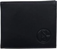 FC Schalke 04 Geldb&ouml;rse schwarz Leder ca. 12 x 10 x 2,3 cm