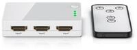 CSL Audio / Video Matrix-Switch, 3-Port HDMI Verteiler mit Verst&auml;rker, 3D, Full HD,