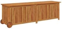 vidaXL Gartenbox, Gartentruhe mit Rollen 150x50x58 cm Massivholz Akazie