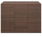 vidaXL Gartenbox, Garten-Kissenbox PE Rattan 145x100x103 cm Braun