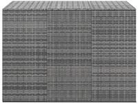 vidaXL Gartenbox, Garten-Kissenbox PE Rattan 145x100x103 cm Grau
