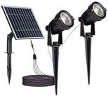 V-TAC LED Solarleuchte V-TAC Solar LED-Gartenleuchten-Set VT-11031, 2x 1,2 W,...