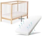 Ehrenkind Babybett PUR inkl. Matratze aus massivem Buchenholz, Gitterbett, Baby Bett,