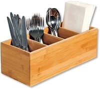 KESPER&reg; Besteckkasten, 100% FSC&reg;-zertifizierter Bambus, f&uuml;r Besteck, Servietten,